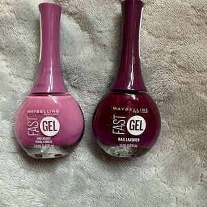 Maybelline Fast Gel Nail Lacquer - Rose Pink & Deep Berry Plum
